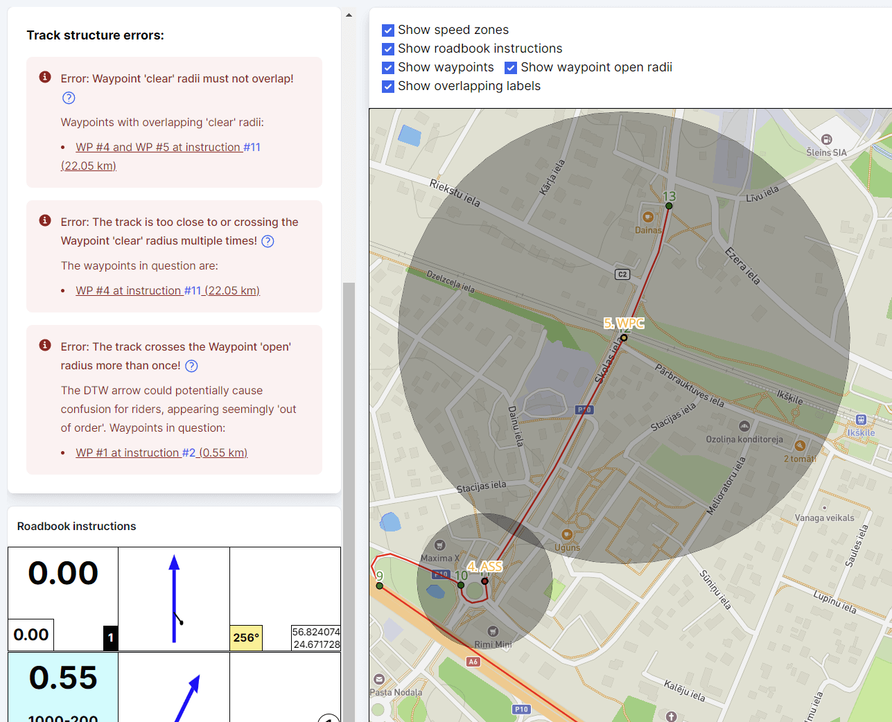 RoadbookRally.com Track owner preview and structure validation